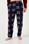 Regular Fit Crew Neck Winter Soft Textured Fleece Pajama Set Men's PAJAMA SET 6096 - 4