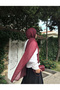Muslin Tie-Dye Shal - Burgundy-Bordo