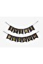 Happy Birthday Text in Black with Gold Gilded - 3