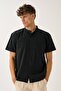Men's Summer Judge Collar Short Sleeve Buttoned Comfortable Fit 100% Cotton Shirt E212