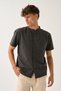Men's Summer Judge Collar Short Sleeve Buttoned Comfortable Fit 100% Cotton Shirt E212 - 4