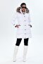 Women's Long Removable Natural Fur Hooded Padded Windproof down Coat 8658 - 7