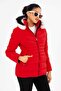 Women's Short Detachable Natural Fur Hooded Wind-Resistant Puffer Jacket 8671