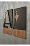 Women & Men Wc Routing Sheet Set with Self Adhesive Tape Black Pearl Mdf Series 20X10 cm - 2