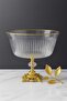 Large Bowl with Metal Legs and Gold Details - Presentation - Serving - Salad Bowl - 3