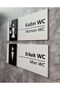 Women's and Men's Wc Orientation Sheet Set Self Adhesive Basic White Black Series 20X9 cm - 5