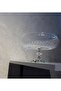Lotus Crystal 24 cm Cut Decorative Metal-Base Salad Bowl Glass Serving Tray - Serving Plate - 4