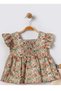 Baby Girl Floral Print Ruffle Blouse and Cream Shorts Set of Two 15667 - 5