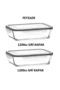 Feyzade Fresco Set of 2 Glass Storage Containers with Lock - Rectangular (1200 Cc)