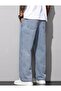 Belted Elastic Men's Baggy Jeans Comfortable Fit Wide-Leg Straight and True to Size 5006 Model - 8