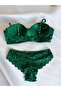 Underwire Gatherer Unpadded Strapless Lotus Bra and Panty Set - 4