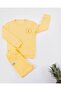 Unisex Children's Cotton Ribbed Bottom Top Set - Yellow - 3