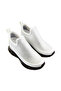 Viviana White Stone Stretch Hidden Wedge Heeled Casual Shoes - 4