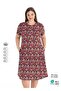 Women's Plus Size Cotton Modal Fabric Print Summer Dress 7863