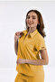Single Top Special Collar Invisible Zipper Doctor and Nurse Scrubs Uniform Yellow | BRLMEDİKAGO - 2