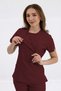 Single Top Special Collar Doctor and Nurse Surgical Scrub with Invisible Zipper Burgundy | BRLMEDİKAGO - 5