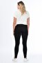 Women's Large Size Black Cotton Fabric Leggings Trousers 65n35417 - 4