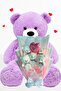 90 cm Large Plush Bear Teddy Bear and Heart Balloon Teddy Bear Bouquet Romantic Gift for Lover Birthday