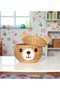 Natural Bamboo Hand-Woven Teddy Bear Basket (Rattan Bear Basket) Handmade with Lid, Storage Box - 2