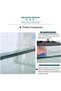 Set of 2 Glass Coffee Table 2 Tempered Glass Tabletop & Stainless Steel Tube - 5