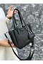 Women's New Season 3 Compartment Soft Leather Adjustable Cross Strap Shoulder Bag - 8