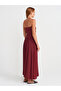 91496 Strapless Gathered Dress-Light Burgundy - 2