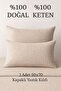 Deep Sleep with Natural Linen Touch: 100% Linen Cotton 2-Piece Pillowcase (50X70 cm) - 2