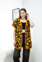 V-Neck Unlined Jacquard Panel Floral Patterned Seasonal Knitwear Vest Cardigan - 4
