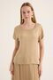 بلوزة مضلعة لامعة