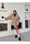 Windbreaker Detail Belted Trench Coat - 3