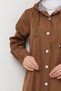 Women's Hooded Striped Seasonal Tan Trench - 6