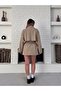 Windbreaker Detail Belted Trench Coat - 8