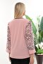 Zero Collar Sleeves and Chiffon Printed Front Plus Size Bluz - 4