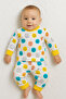 Colorful Smiley Patterned Baby 2-Piece Pajama Set 100% Cotton