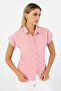 Women's Modern Pink Short Sleeve Shirt – Summer & Trend Style - 4