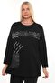 Comfortable Fit Plus Size Women's Blouse Long Sleeve Lettering Detail with Pockets - 5