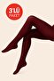 Women's 3 Pack Burgundy Pantyhose Medium Thick Mus Micro 40 Den Opaque Matte Pantyhose - 4