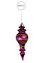 Christmas Ornament Glittery Windmill 3-Piece Ball Fuchsia 14 cm - 2