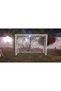 3mx2m Outdoor Indoor Soccer Goal post, Football Goal post with Net, White single piece locally manuf - 2