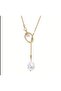 Stylish Minimalist Long Layered Alloy Gold Necklace - 2