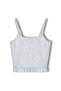 Cotton Ribbed Crop Tank Top and Ruffle Shorts Women's Pajama Set - 5