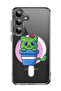 Case for Samsung Galaxy S24 Plus Compatible with MagSafe, Shockproof Bumper Cover Cute Cat Cactus