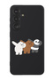 Protective Liquid Silicone Shockproof Case For Samsung Galaxy S24 Plus (Black) - Bears dance
