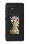Protective Liquid Silicone Shockproof Case For Samsung Galaxy S24 Plus (Black) - Cheetah Flower
