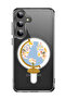 Case for Samsung Galaxy S24 6.2-inch Compatible with MagSafe, Shockproof Phone Bumper Cover Globe