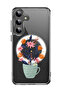 Case for Samsung Galaxy S24 Plus Compatible with MagSafe, Shockproof Bumper Cover Cup of Flower