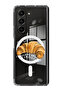 Case for Samsung Galaxy Z Fold 5 Compatible with MagSafe, Shockproof Phone Bumper Cover Croissant B
