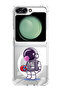 Case for Samsung Galaxy Z Flip 5 Compatible with MagSafe, Shockproof Bumper Case Astronaut holding