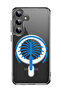 Case for Samsung Galaxy S24 Plus Compatible with MagSafe, Shockproof Cover Palm Jumeriah Blue