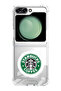 Case for Samsung Galaxy Z Flip 5 Compatible with MagSafe, Shockproof Bumper Case Starbuck logo